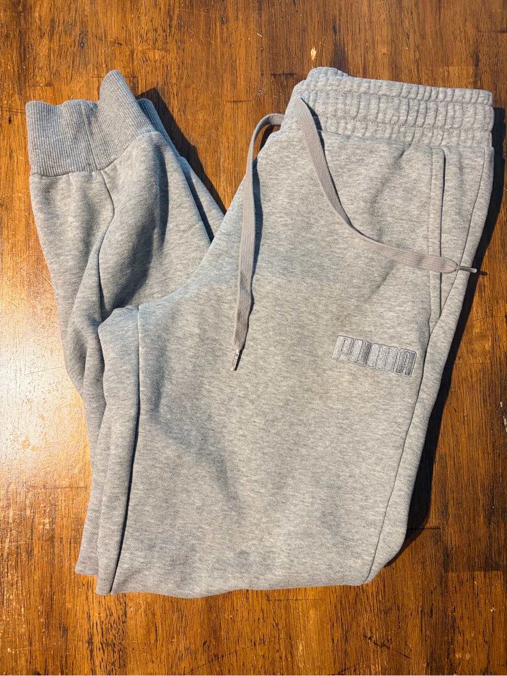 Puma Gray Jogger Sweatpants with Drawstring